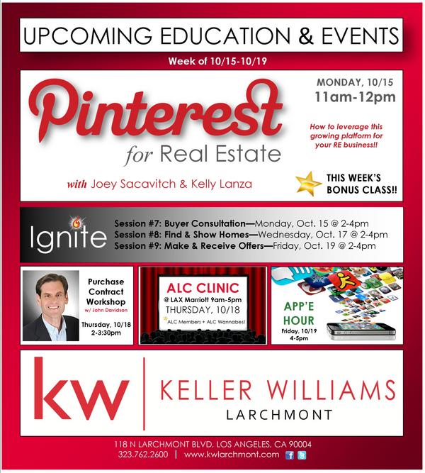 KWLarchmont's tweet photo. Check out what's happening next week at the market center! cc @LAPropertyPro @StudioDIY @REDXREALESTATE http://t.co/DavewcDr