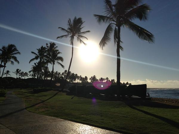 Great way to start the day. What an amazing view! <a href="/SheratonKauai/">Sheraton KauaiResort</a>
