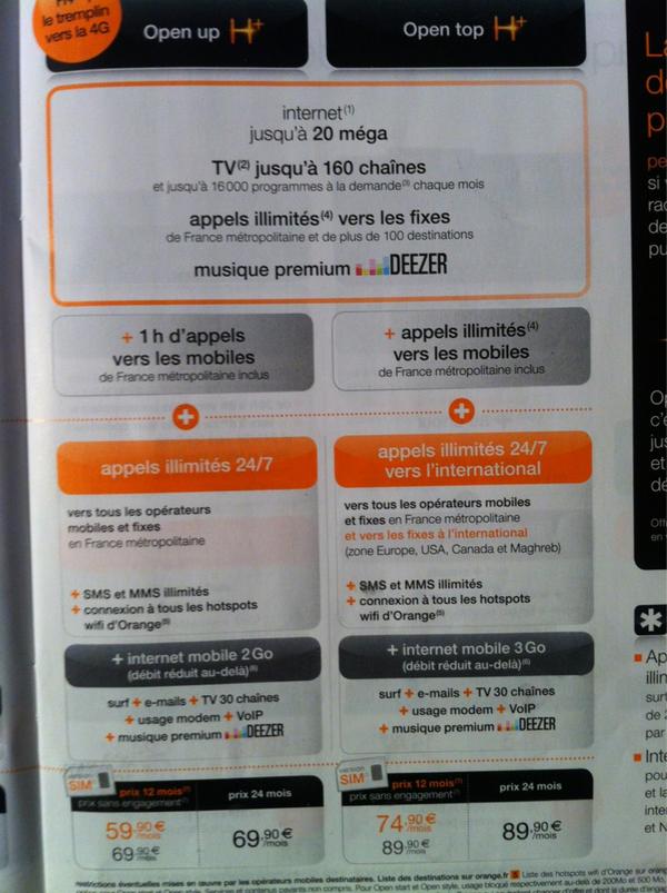 PhoneWeek's tweet image. Le open 24/7 H+ vers l international le principale changement est l'intégration du compte Deezer le prix 89,90€