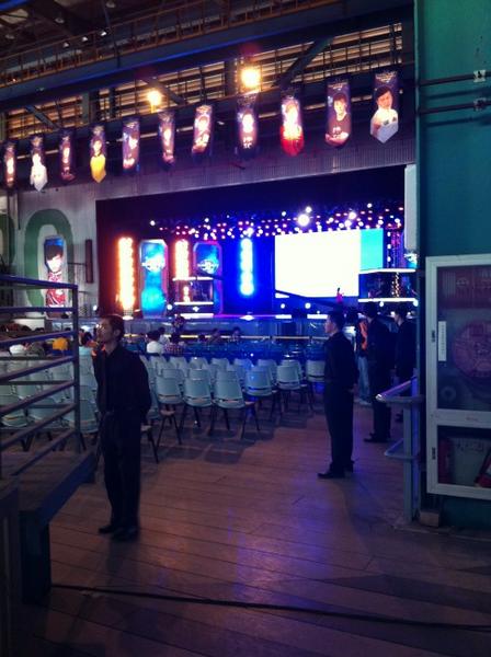 followgrubby's tweet image. The #SC2WCS Asia Finals stage looking snazzy