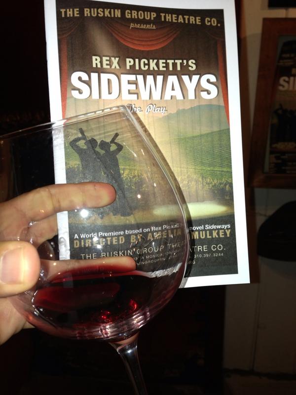 Getting ready to see <a href="/sidewaystheplay/">Sideways The Play</a> by my boy <a href="/rexpickett/">Rex Pickett</a> #milesandjack