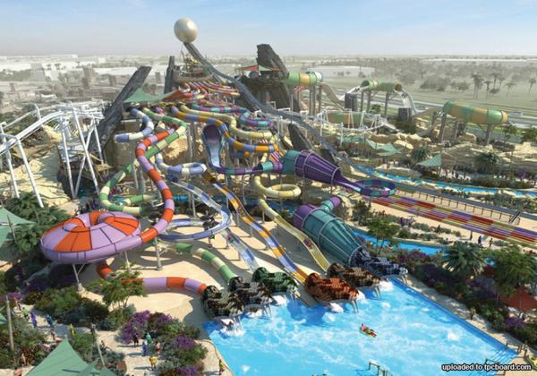 Digital rendering - Yas water world Abu Dhabi