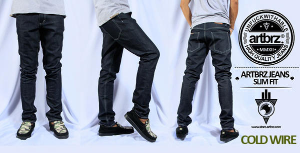 artbrz's tweet image. Blue grey raw denim, blue stitching and zipfly slim fit 12oz, look long jeans #coldwire #autumnseries