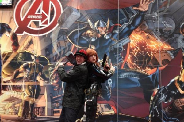JoeTruisi's tweet photo. Me and black widow #ComicCon http://t.co/NNpMGNMD