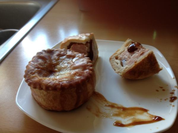 Tony23Adams's tweet photo. The end of an era, I got the last 2 Satterthwaites pork pies. YNWA http://t.co/RLF2GTN7