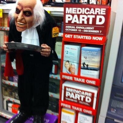 I get that my drugstore needs to display its Halloween merchandise--but there was probably a better place to put it.