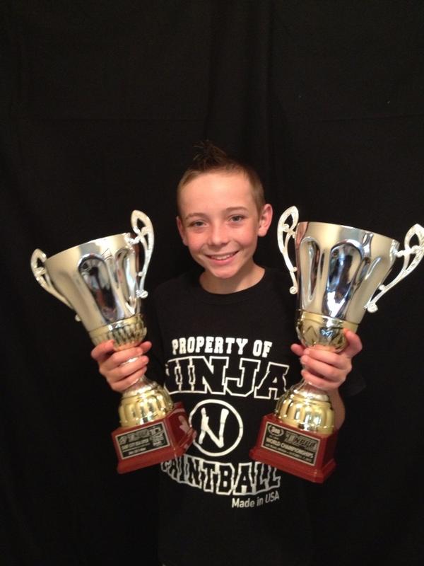 smithpaintball's tweet photo. @Ninjapaintball Sawyer with Max'd Kidz @NPPLcom 2012 HB and Vegas trophies!!! http://t.co/ltXCZb0o