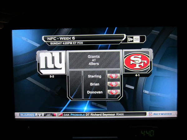 Giants...NFL Network may not believe, but I and all your fans do...start fast and finish faster..YES WE CAN!