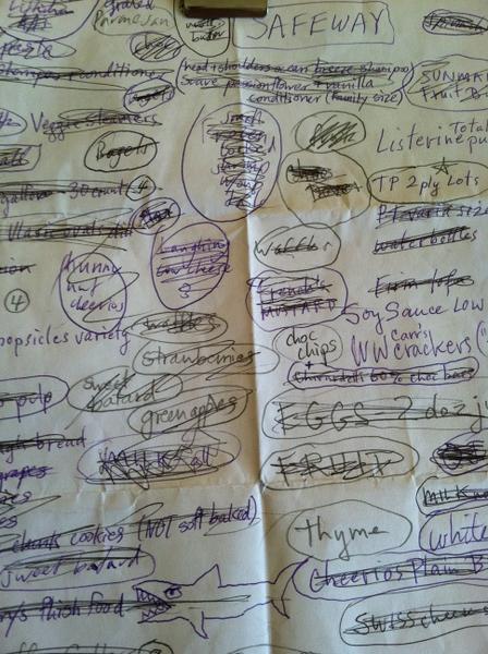 I keep saying that I'm going to digitize the grocery list. #familychaos