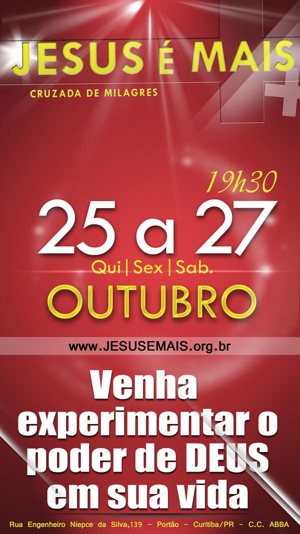 ABBACURITIBA's tweet photo. Confirme sua presença e compartilhe o evento JESUS É MAIS 2012! http://t.co/n5V6s5fb http://t.co/brDK4qmC