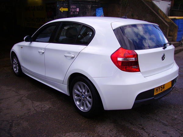 BMW 118 Car Wrapping London - Gloss White Full Wrap wrappingcars.co.uk/index.php/bmw-…