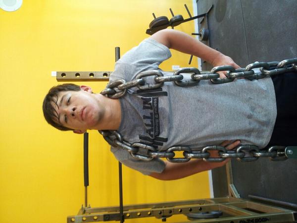 allintraining's tweet photo. Matthew getting tough at the gym http://t.co/qjfDWV2t