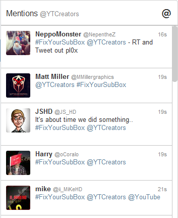 Vikkstar123's tweet photo. This is what I like to see when I go to @YTCreators mentions! #FixYourSubBox http://t.co/RFeylixt