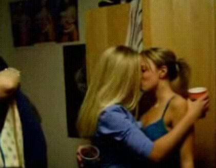 Drunk sexy first time makeout