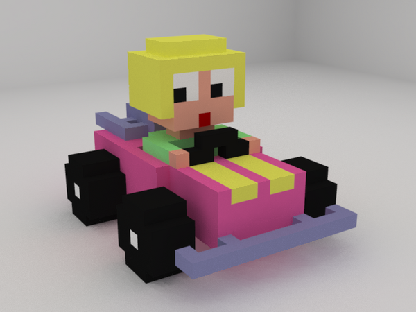 BramStolk's tweet image. Protagonist from &apos;A Blocky Kind of Love&apos; rendered in #kerkythea using #PhotonMapping.