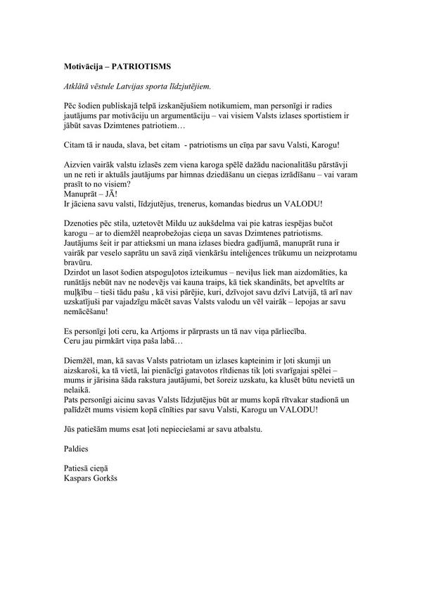KasparsGorkss's tweet image. Motivācija - PATRIOTISMS !