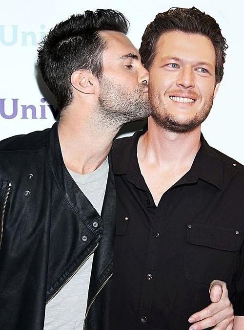 Luke Bryan And Blake Shelton Kiss