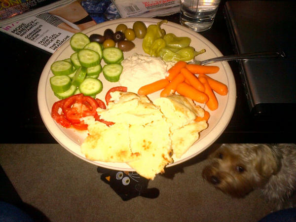LeslieJanW's tweet photo. Yumm! @nahaly9 @AmyEllis08 @lizzieg_FnE @ChristinaCabre1 puppy in the corner :) http://t.co/9z9ke4Ti