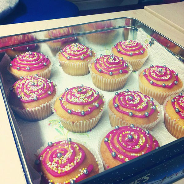 This week we are celebrating #nationalbakeweek by having an office bake off. Today's entry iced cupcakes #yum