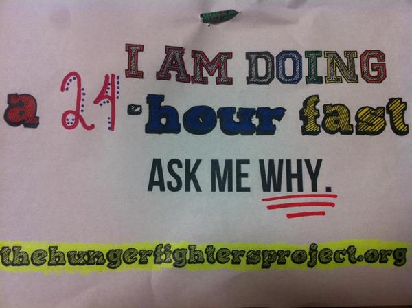 @FASTERS: Snap a pic of your COLORFUL fast sign and share @culvercares with your reason for 'Why I Fast' #forhunger
