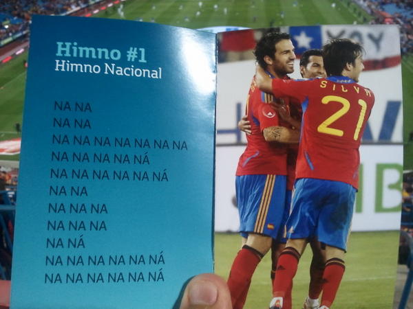 Quien dice ahora q l himno de españa no toene letra; bueno si es en sentido literal solo dos...