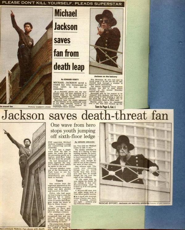 TheCangryllo's tweet photo. Michael Jackson saves Fan From Death Leap.

Michael Jackson salva Fan De Salto Muerte. http://t.co/UV3vsLlD