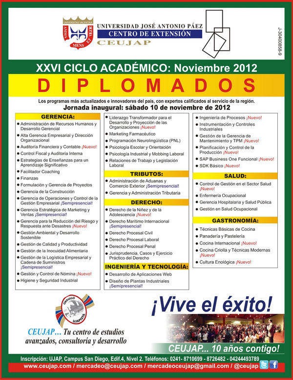 Ya conoces donde están los DIPLOMADOS más innovadores? en Gerencia, Tributos, Derecho, Ing y tec, salud y más <a href="/ceujap/">CEA Internacional</a>