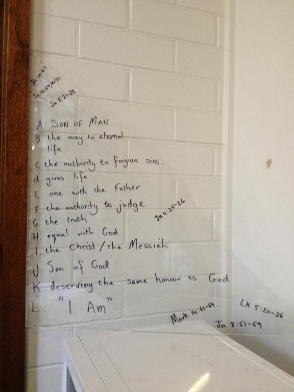 robert_freedom's tweet image. #faithstudy at St Leo's. Had no paper so we used broken window #awesome @donyrodriguez