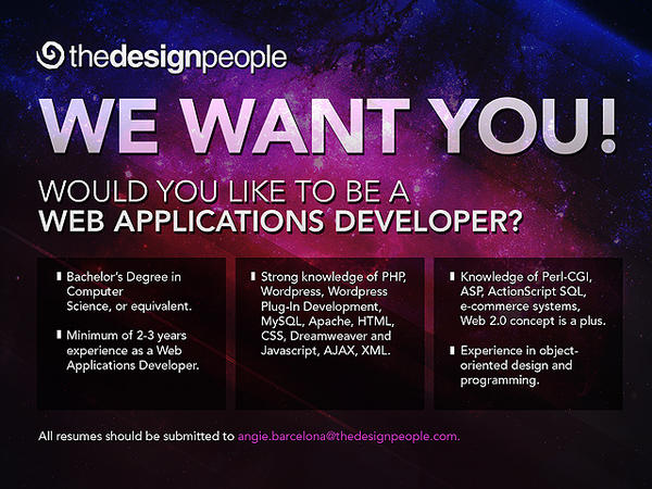 WebDesignersPH's tweet image. Are you a Web Developer who loves to work at night? Then, we need you! Apply now! thedesignpeople.ph