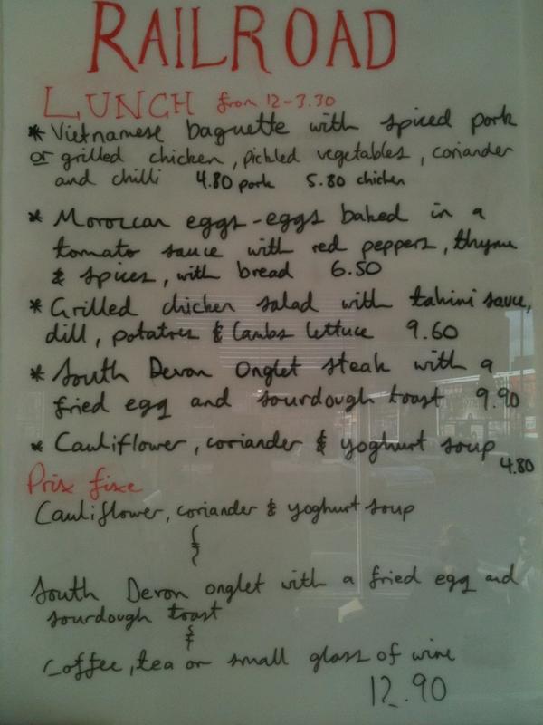 Railroadhackney's tweet image. Railroad prix fixe. Perfect Wednesday lunchtime business!