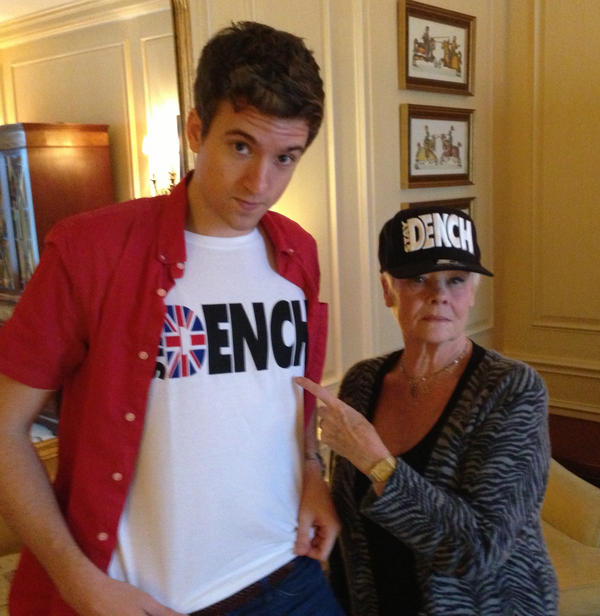 BBCR1's tweet image. Oh. My. God. The best photo EVER of Greg and Dame Judi Dench. She is a legend.