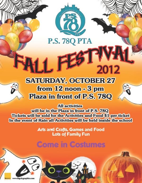 queenswestcom's tweet image. Don't forget to come to the PS78 Fall Festival this Saturday from 12-3pm in front of the Citylights building. #Charity