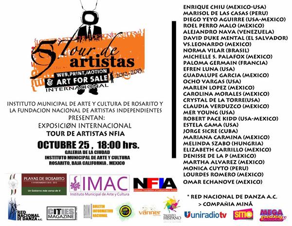 Chulis_art's tweet photo. @enriquechiu MANANA EXPO EN EL INSTITUTO MUNICIPAL DE ARTE Y CULTURA DE ROSARITO  5TO TOUR DE ARTISTAS LOS ESPERAMOS!! http://t.co/pVD2Rlin