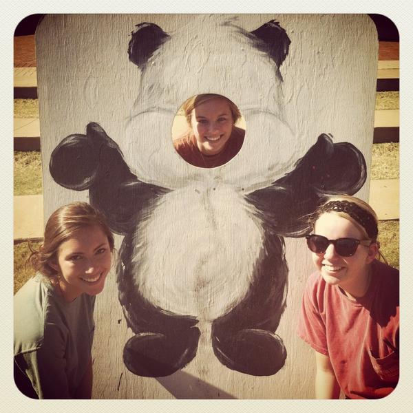 AUGreekWeek's tweet photo. @alphaomicronpi 's booth at the #GreekWeekCarnival ! http://t.co/CTuRVzwW