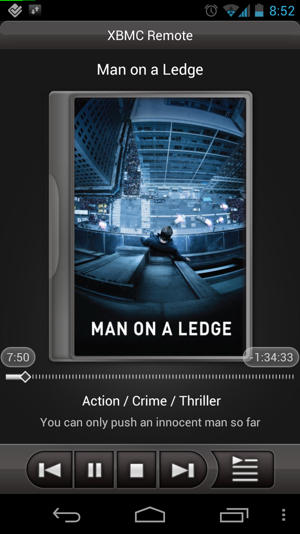 kctang's tweet image. Nice to use phone as TV remote control! #xmbc