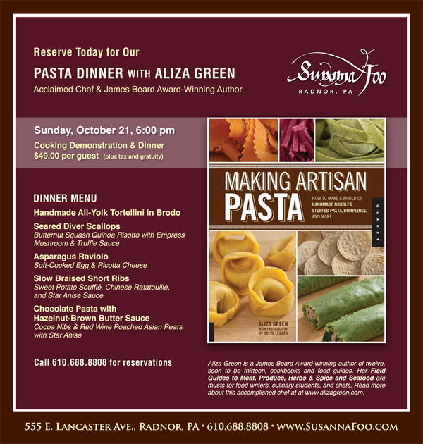 FooToGo's tweet image. Still some seats left for this exclusive 5-course meal with Susanna Foo and Aliza Green on Sunday October 21st @ 6:00pm