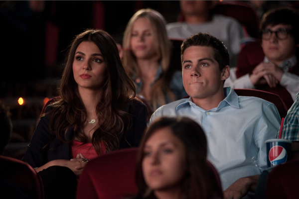 FirstTime_Movie's tweet photo. Check out @VictoriaJustice &amp; @dylanobrien in this still from THE FIRST TIME, in theaters Friday. RT! #TheFirstTime http://t.co/tTFD9bnC