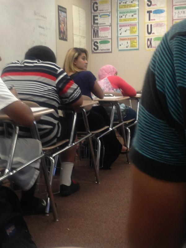 emillyrainne's tweet image. look at @SaraCalii bein all cute in class (; #mathgrind