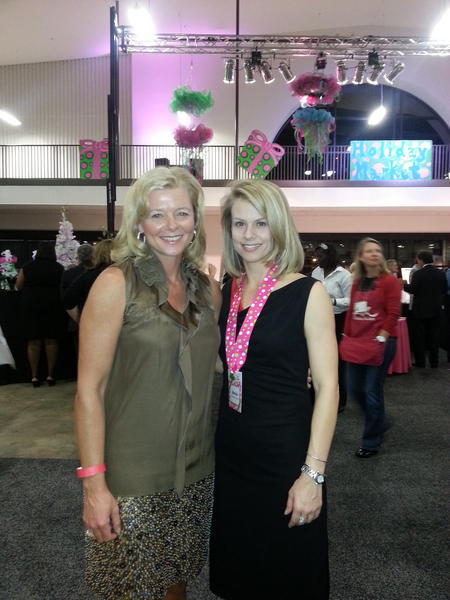 Pres.Davidson and #holidaymarket Co-Chair Allison Bonds.