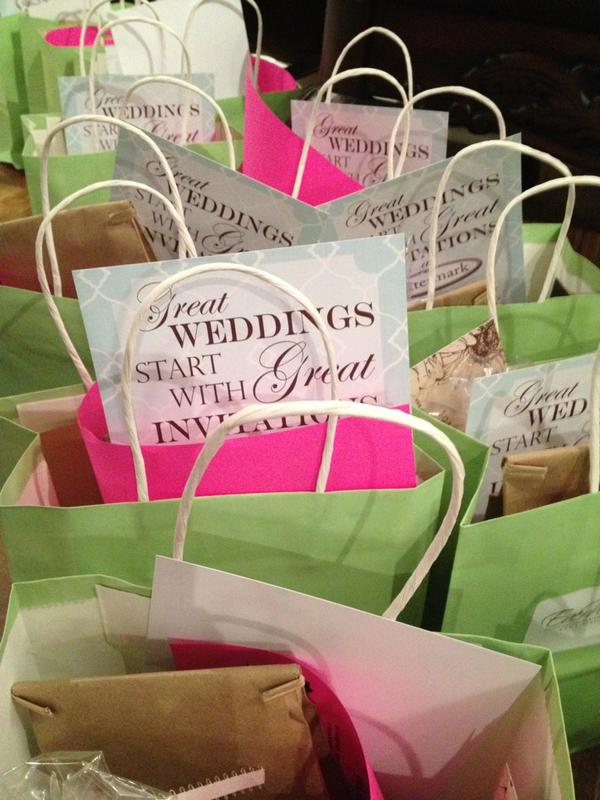 EverWedd's tweet image. Goody bags for the bridal showcase!