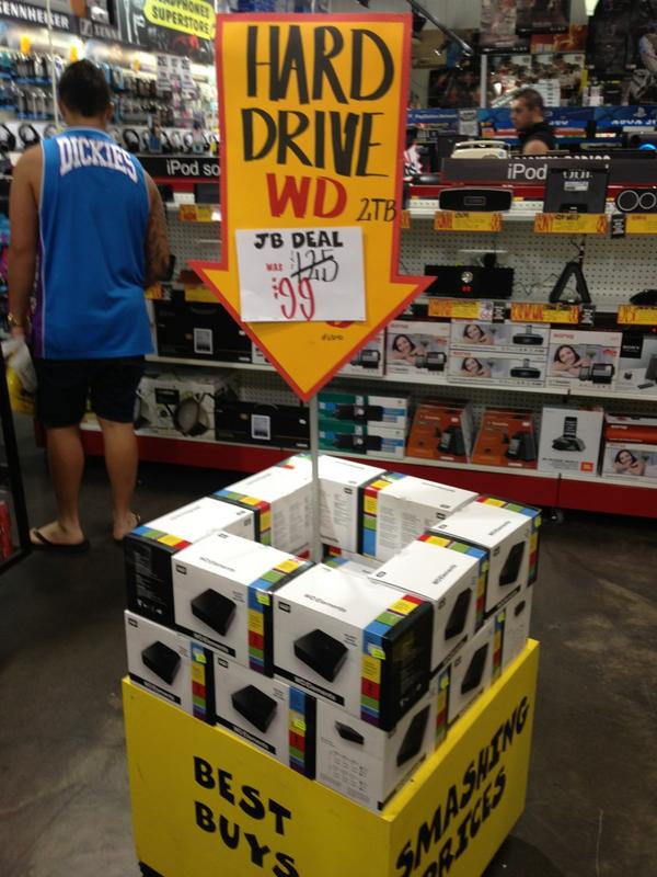 BekD_JBaus's tweet photo. Check out this #bargainz 2tb @westernDigital #external #harddrive was $125 now $99 #crazy @JBHiFi @JBHighpoint http://t.co/QJtOsbsY