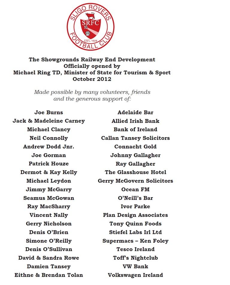 Sligo Rovers On Twitter How The New Volkswagen Bank End Was Part