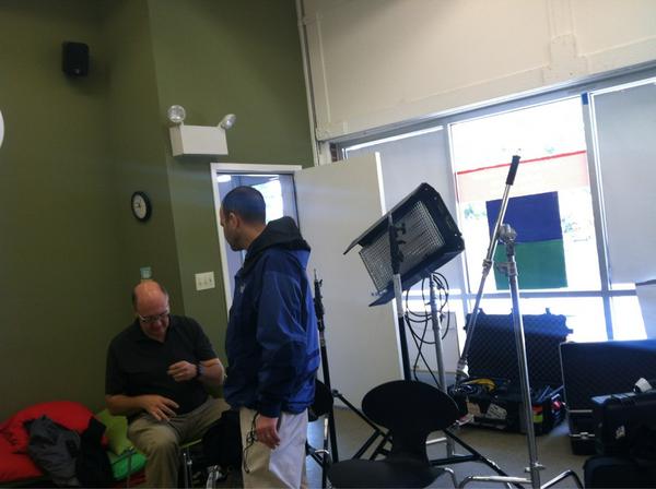 OneSimpleMorgan's tweet image. Setting up with @nbcnightlynews!