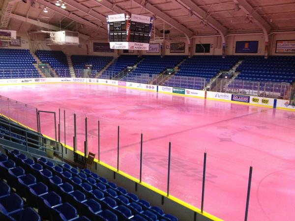 WJACTV's tweet image. @johnstownhawks getting ready for their Pink at the Rink weekend.