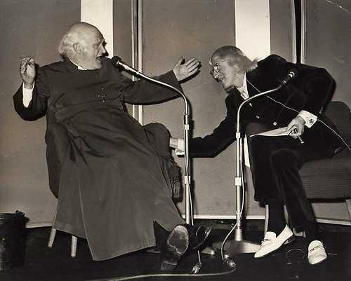 vizcomic's tweet image. We've been looking for Sir Jim'll on eBay again. Here's a photo of him with the Archbishop of Canterbury. Jesus Christ.