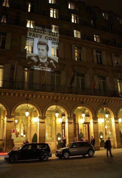 La bienvenida que le dan a EPN en Francia