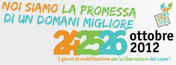 SaperiLiberi's tweet photo. #242526ott Tre giorni di mobilitazione per i #saperiliberi nelle scuole, università e città di tutta Italia http://t.co/jRKXFWEY
