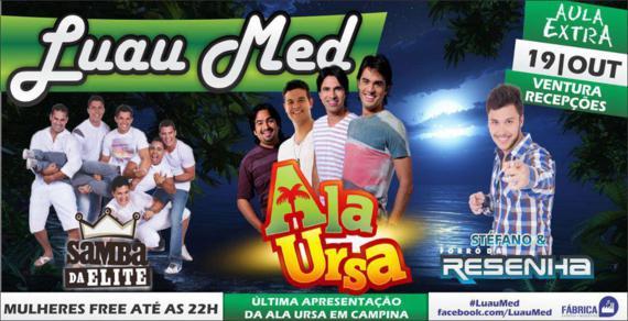 TaLigadoo_'s tweet photo. HOJE #LuauMed na #AulaExtra @SambaDaElite @BandaAlaUrsa e @Forrdaresenha em nome de @fabricaeventos http://t.co/E2IOiflv