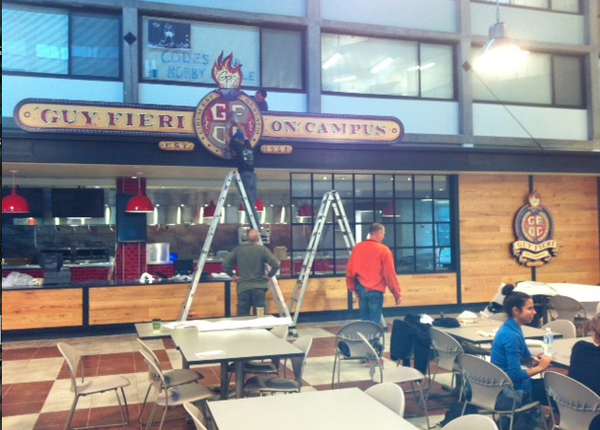 AJBlack247's tweet image. Pushing for the freshman 50 RT @GuyFieri: GFOC (Guy Fieri On Campus) lookin&apos; good at Montclair State U in NJ... #GFOC