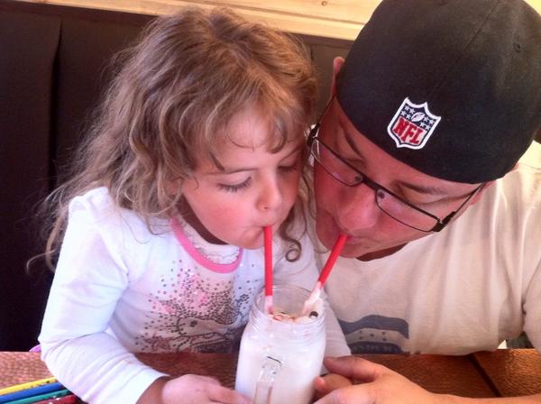 Enjoying a milkshake  with my daughter at the new TAG BURGER BAR <a href="/TAG_Restaurants/">Troy Guard</a> <a href="/TroyGuard/">Troy Guard</a> you have to share!